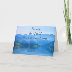 Beautiful Lake Isaiah 43:5 Inspirational Bible  Card