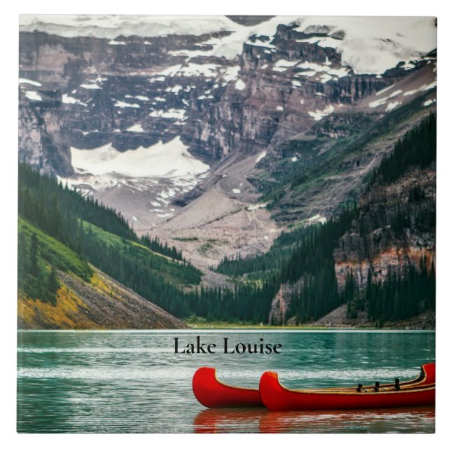 Beautiful Lake Louise, Canada Ceramic Tile (Front)