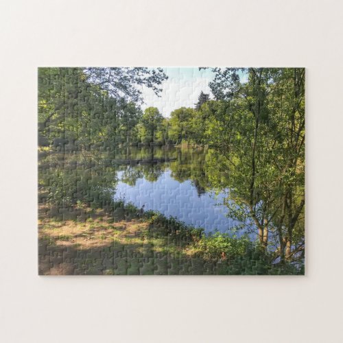 Beautiful Lake Reflections Greenery Jigsaw Puzzle