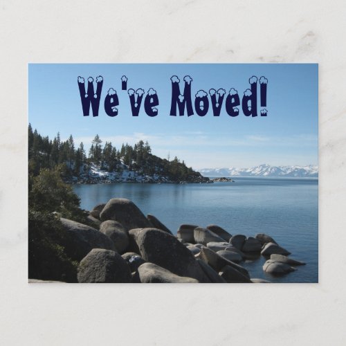 Beautiful Lake Tahoe Change of Address Announcement Postcard