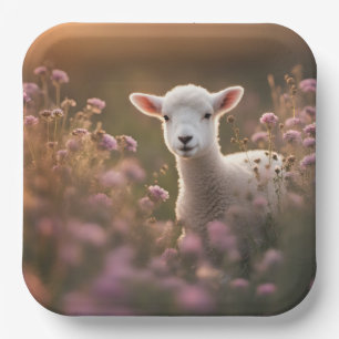Beautiful Lamb Paper Plates