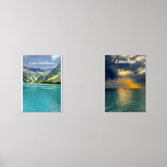 Beautiful landascape | Zanzibar and Switzerland Wall Art Sets (Front)