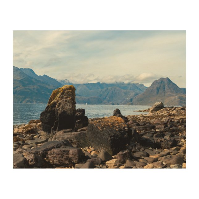 Beautiful landscape of Isle of Skye - Scotland, UK Wood Wall Art (Front)