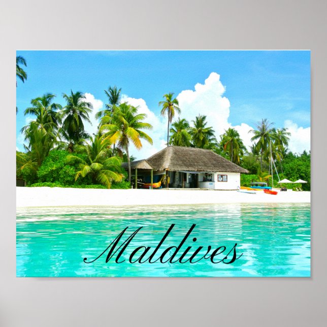 Beautiful Landscape Of Maldives Poster (Front)