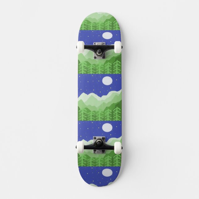 beautiful landscape painting art skateboard (Front)