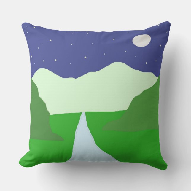 beautiful landscape painting art throw pillow (Front)
