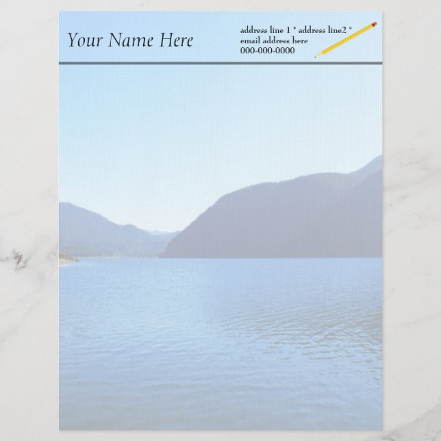 beautiful landscape photography of blue sky, lake, letterhead (Front)