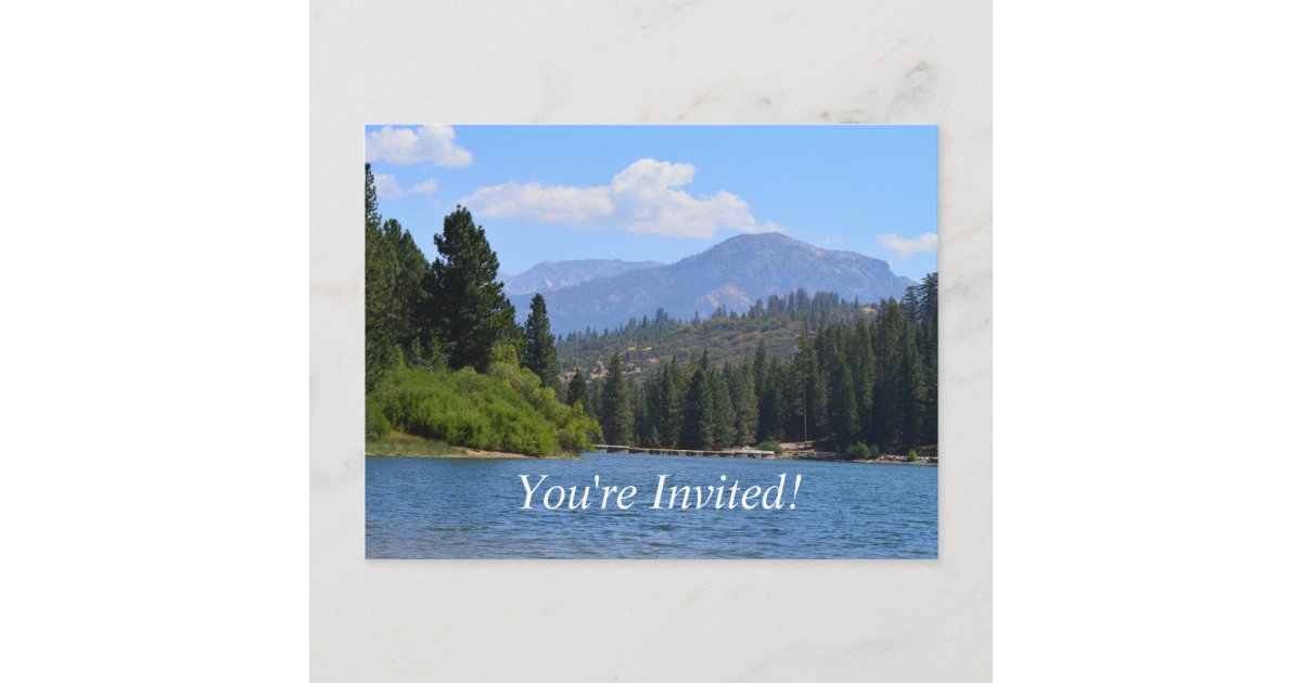 beautiful landscape picture graduation party invitation postcard | Zazzle