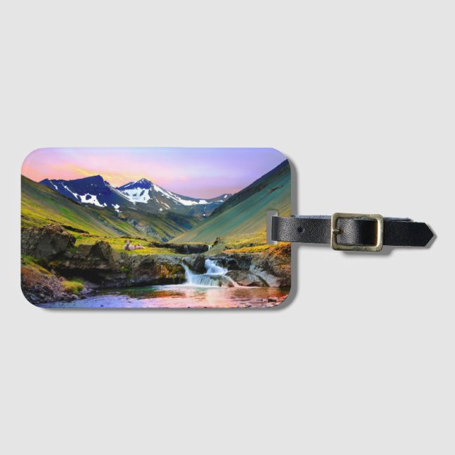 Beautiful Landscape Scenery of Iceland Luggage Tag (Front Horizontal)