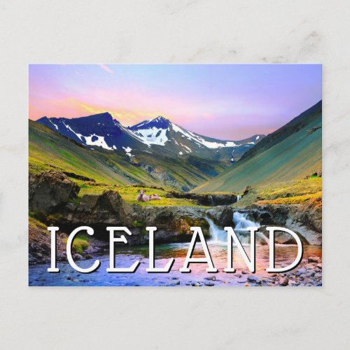 Beautiful Landscape Scenery of Iceland Postcard