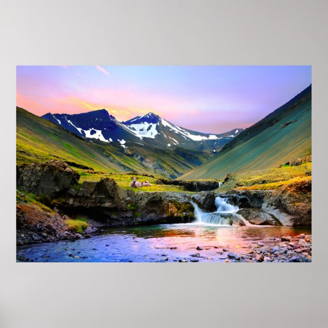 Beautiful Landscape Scenery of Iceland Poster (Front)
