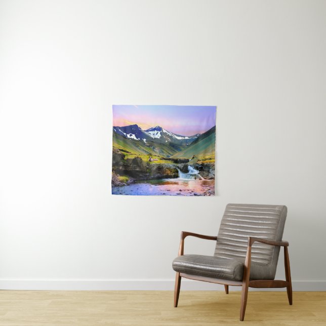 Beautiful Landscape Scenery of Iceland Tapestry (In Situ (Horizontal))