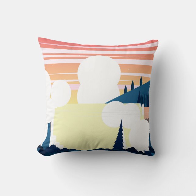 Beautiful Landscape Throw Pillow (Front)