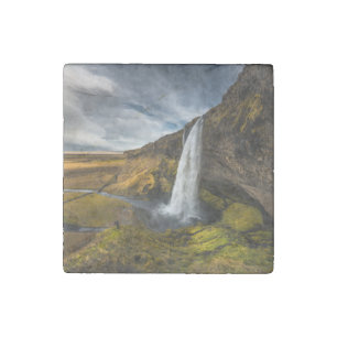 Beautiful Landscape View of Seljalandsfoss Stone Magnet