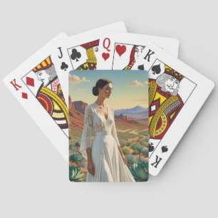 Beautiful Landscape with a Woman Spiritual Art Poker Cards