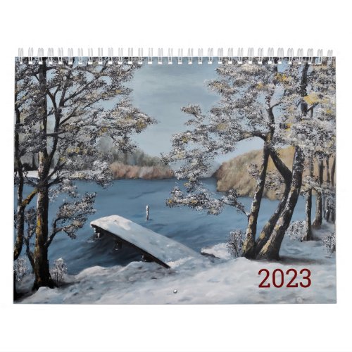 Beautiful landscapes 2023 calendar _oil paintings 