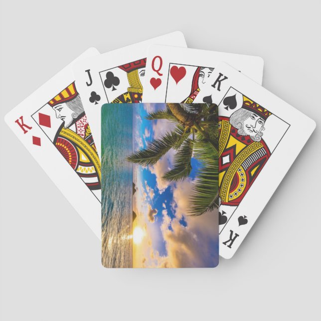 Beautiful Lanikai Beach Hawaii Poker Cards (Back)
