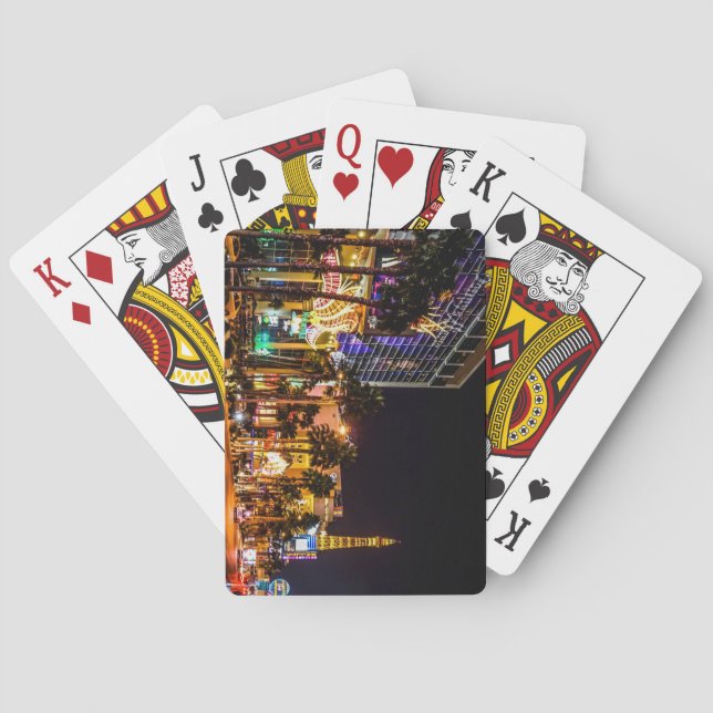 Beautiful Las Vegas Strip at Night Poker Cards (Back)