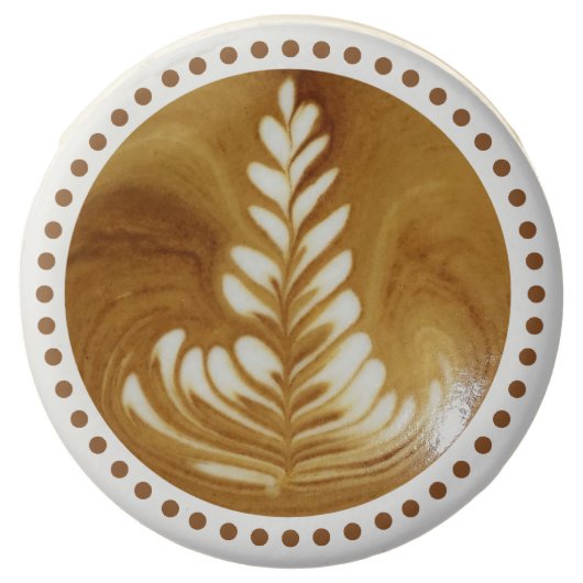 Beautiful Latte Floral Leaf Art Tree Chocolate Covered Oreo (Front)