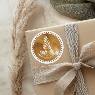 Beautiful Latte Floral Leaf Art Tree