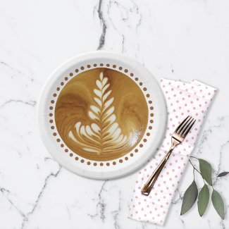 Beautiful Latte Floral Leaf Art Tree