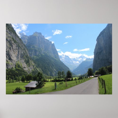 Beautiful Lauterbrunnen Valley Switzerland Poster