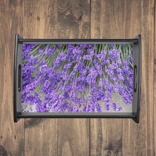Beautiful Lavender Blooms Floral Serving Tray