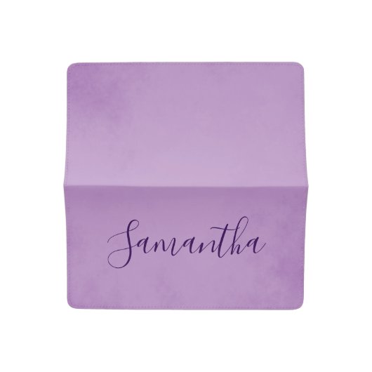 Beautiful Lavender Checkbook Cover (Open)