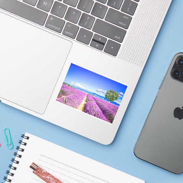 Beautiful lavender field in Provence  Sticker (Laptop w/ iPhone)