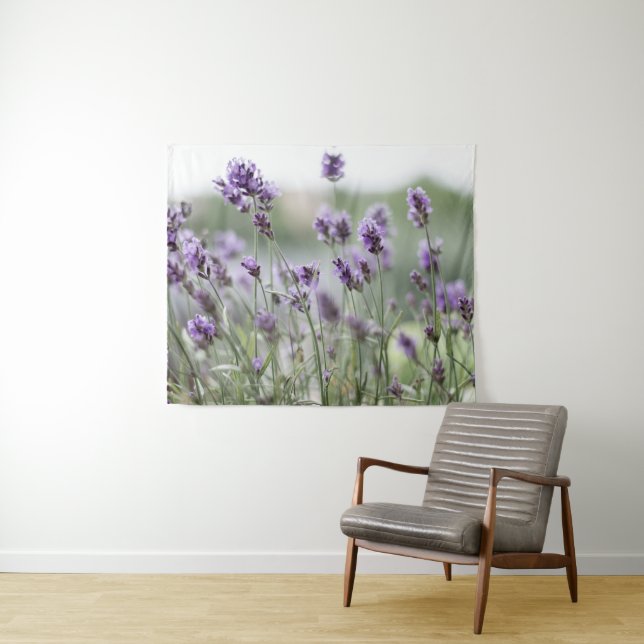 Beautiful Lavender Field Purple Tapestry (In Situ (Horizontal))