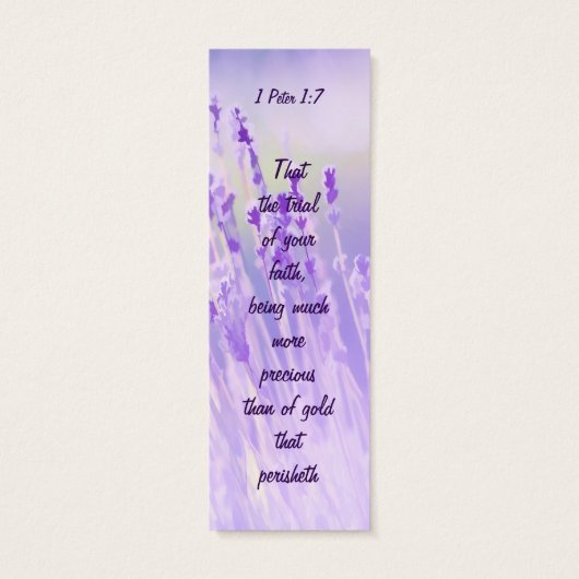 Beautiful Lavender Flower Field Bible Scripture (Back)