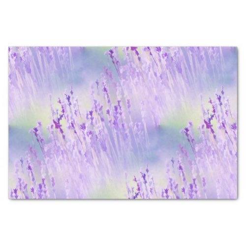 Beautiful Lavender Flower Field or meadow  Purple Tissue Paper