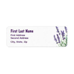 Beautiful Lavender Garden Flower Floral Label