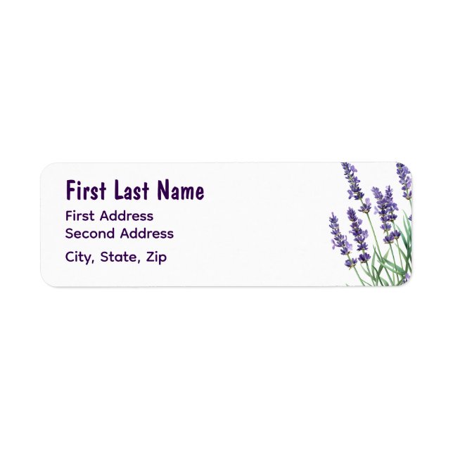 Beautiful Lavender Garden Flower Floral Label (Front)