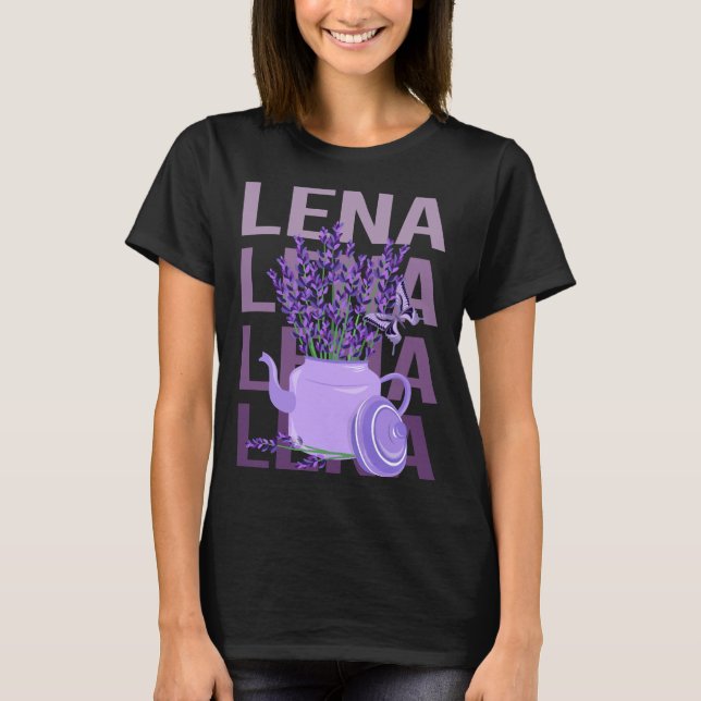 Beautiful Lavender - Lena Name T-Shirt (Front)