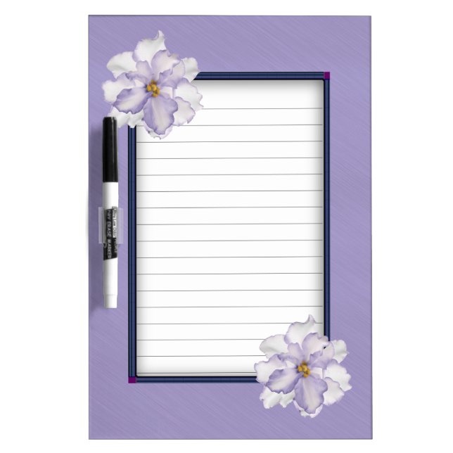Beautiful Lavender Orchid Dry Erase Board (Front)