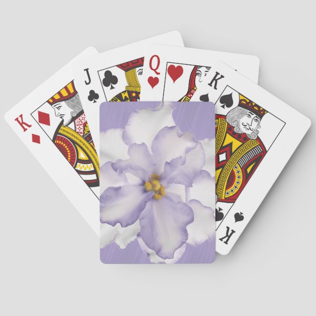 Beautiful Lavender Orchid Poker Cards (Back)