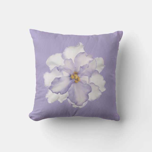 Beautiful Lavender Orchid Throw Pillow (Front)