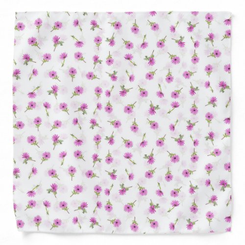 Beautiful Lavender Purple Daisy Flower Design Bandana