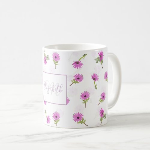 Beautiful Lavender Purple Daisy Flower Design Coffee Mug
