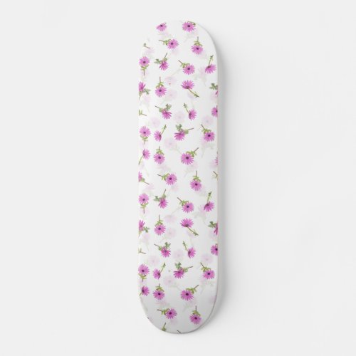 Beautiful Lavender Purple Daisy Flower Design Skateboard