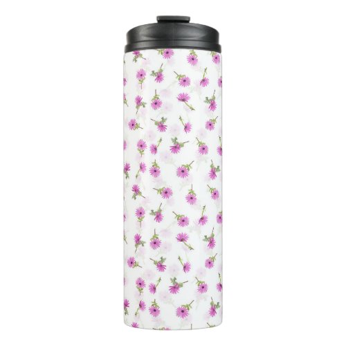 Beautiful Lavender Purple Daisy Flower Design Thermal Tumbler