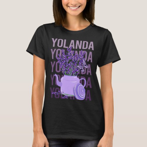 Beautiful Lavender _ Yolanda Name T_Shirt