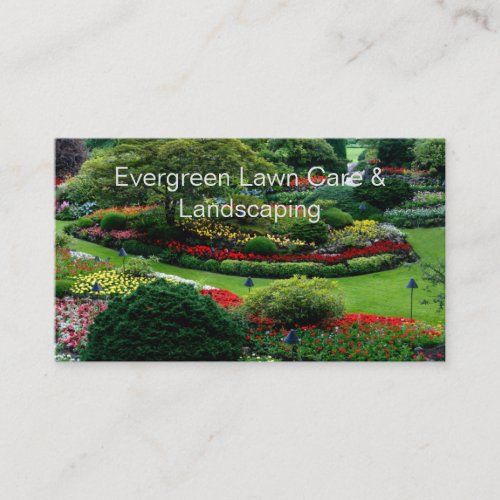 Beautiful Lawn Photo Landscaping Business Card