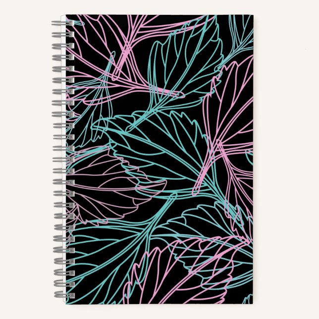 Beautiful Leaf pattern  Notebook (Front)