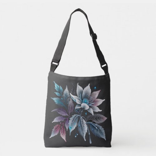 beautiful leaves and flowers crossbody bag