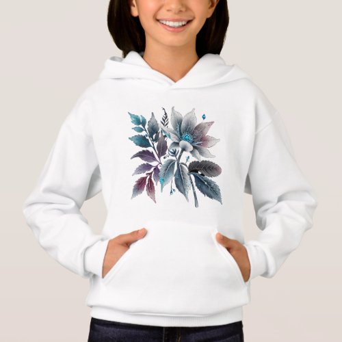 beautiful leaves and flowers hoodie