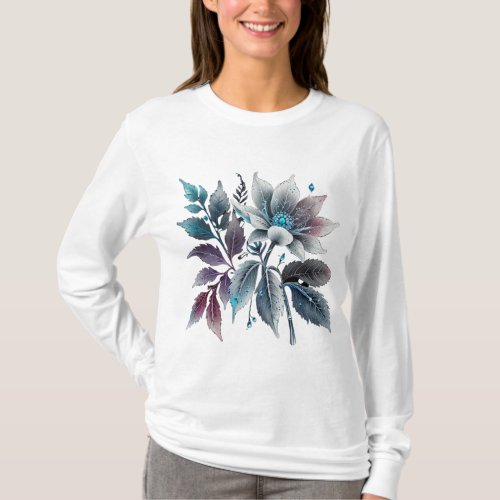 beautiful leaves and flowers T_Shirt