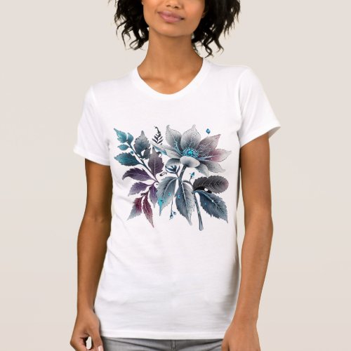 beautiful leaves and flowers T_Shirt