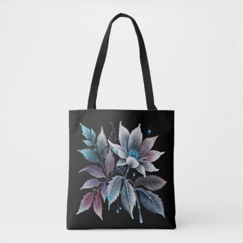 beautiful leaves and flowers tote bag